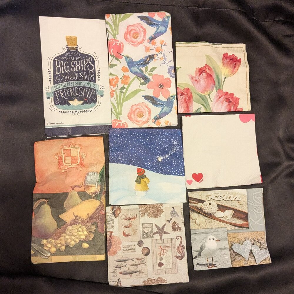 24 Napkins for decopauge...scrapbooking... journaling
